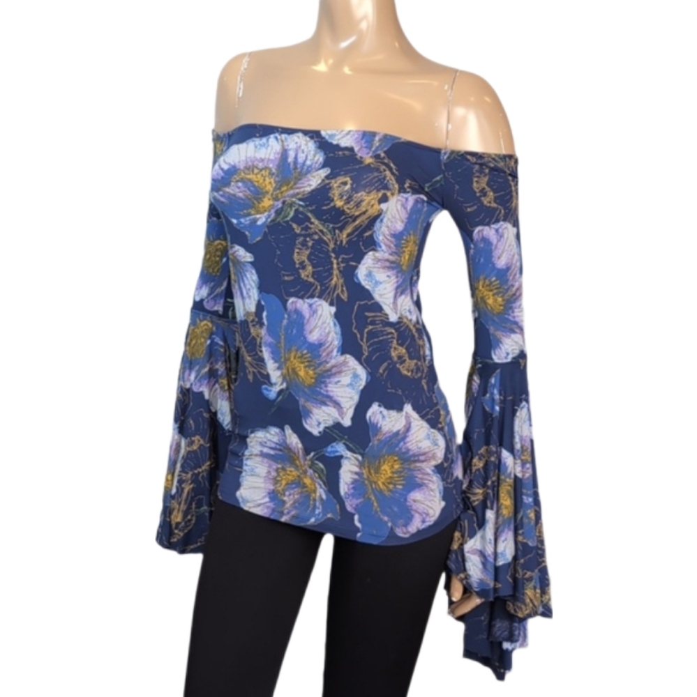 We The Free Birds Of Paradise Top Floral Off Shoulder Free People Size Small